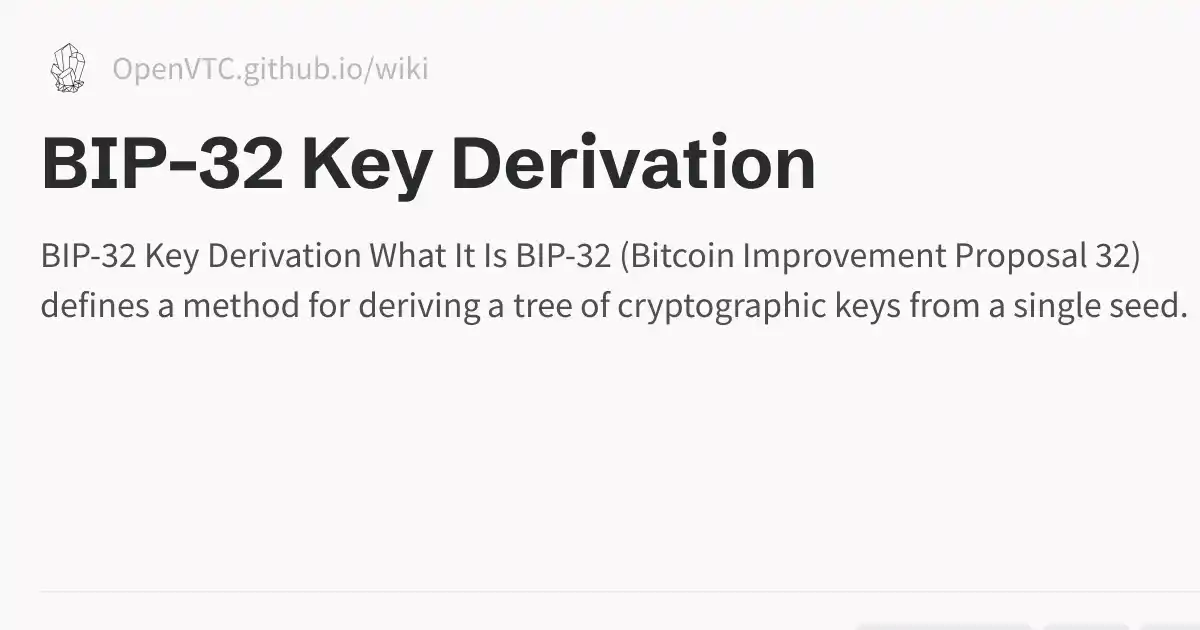BIP-32 Key Derivation